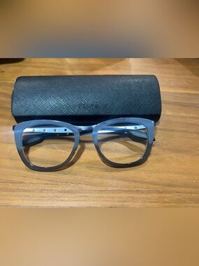 Prada Translucent Gray Round Optical Frames